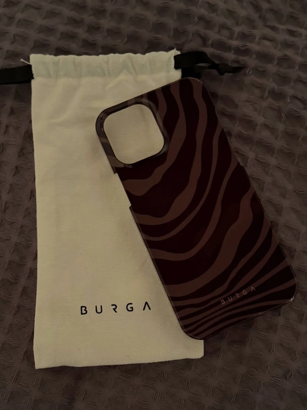 Burga Brown Zebra Wave Phone Case - Dark Brown